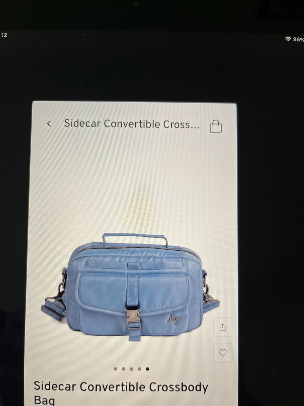 LUG - Sidecar Convertible Crossbody - Only KELLY GREEN Available Now - Picture 9 of 13